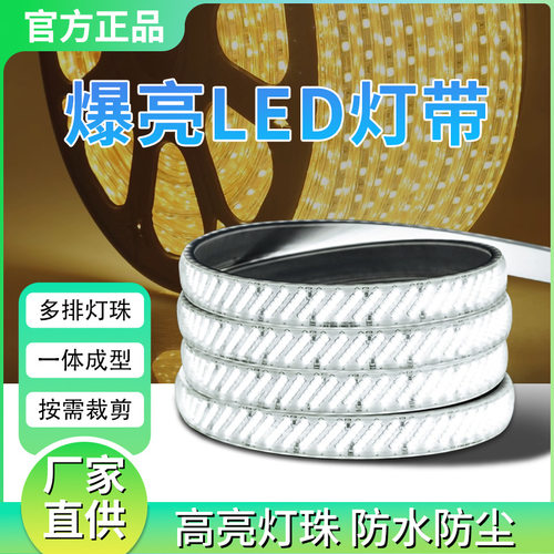 户外防水灯带660珠LED商业亮化超亮防水家用客厅门头防雨灯条