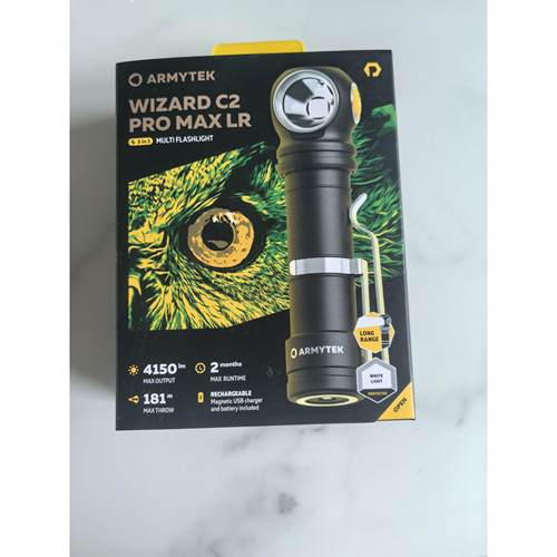 ARMYTEK WIZARD C2 PRO MAX LR版4150流明头灯露营灯充电手电露