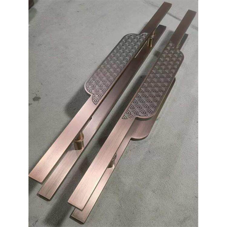 中国古色古香雕花门把手工艺拉手酒店会所玻璃门古色古香铜门把手