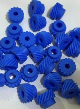 2模45度斜齿轮蓝色尼龙交错配合2M15齿10齿20齿26齿左旋右旋VNB15