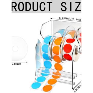 亚克力贴纸分配器卷架标签架贴纸标签支架放置贴纸收纳架整理盒。