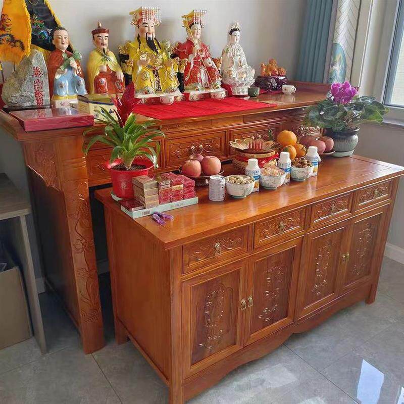 客厅中式实木供桌二层佛柜佛台神供桌