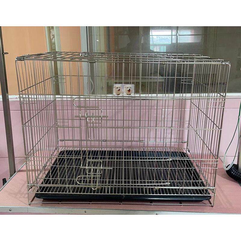 采购产品纯不锈钢宠物笼，可折叠和防锈兔子笼，猫笼用品，泰迪比