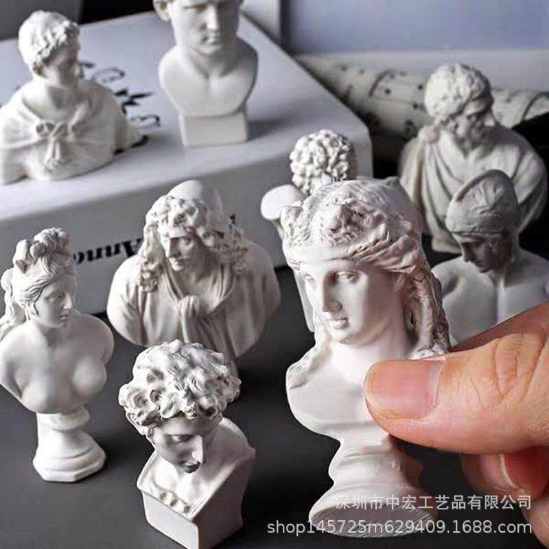 10个树脂石膏像迷你小素描头像模型美术摆件人像静物雕像小号画室