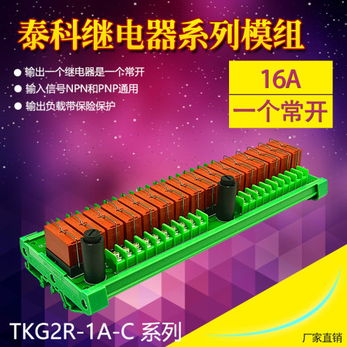 16路泰科TE继电器模组RT314024 8脚/16A//250VAC 12VDC C点相连