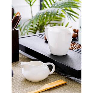 骨瓷公平杯家用茶海茶隔板功夫茶具配件连杯茶隔板陶瓷茶杯