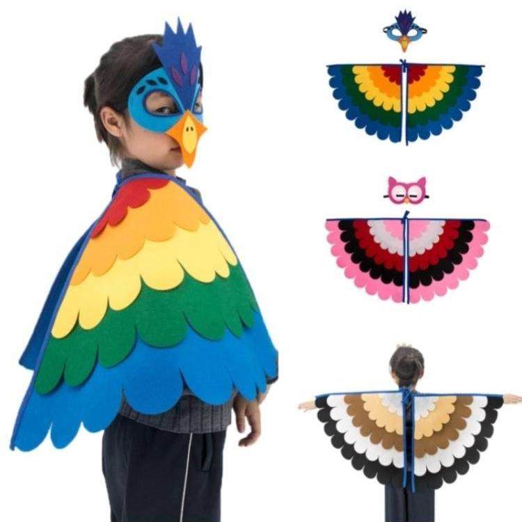 少儿猫头鹰黄鹂动物小鸟孔雀翅膀披风装扮道具走秀表演服装万圣节,基础建材,隔音毡,淘宝优惠券,粉丝福利购,淘宝优惠卷