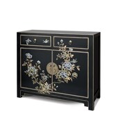 饰进门隔断柜玄关柜门厅 柜收纳储物柜彩绘复古田园装 新中式 鞋