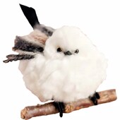 木子手作肥啾山雀 羊毛毡diy材料包北长尾山雀灰雀毛线钥匙扣