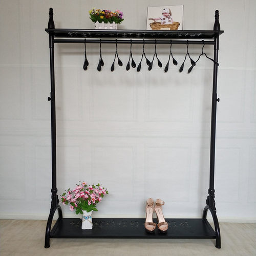 服装店展示架伸缩落地式男女装店货架童装挂衣架可升降中岛陈列架