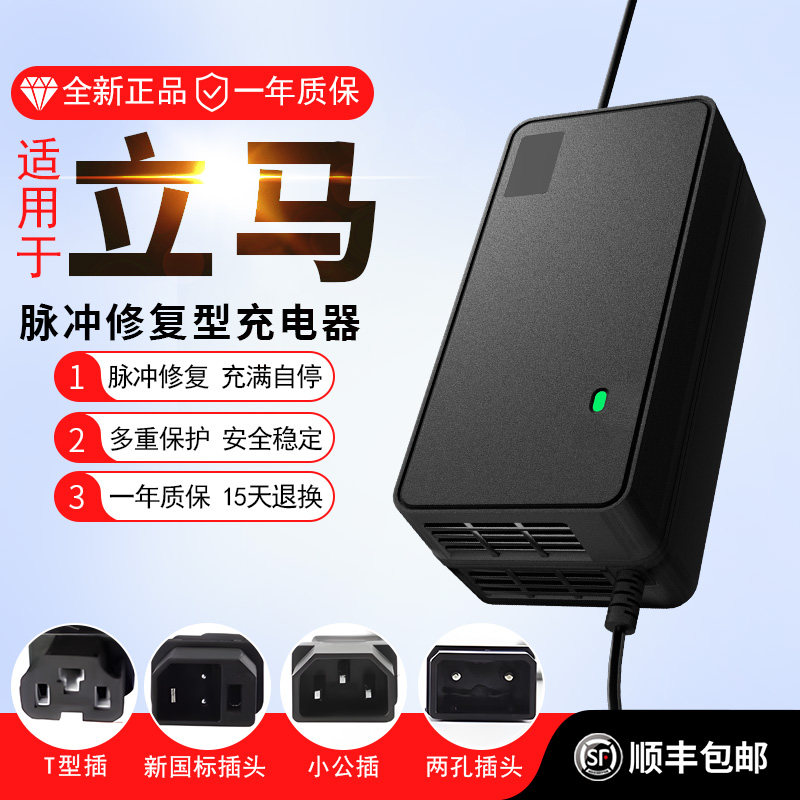 适用于立马电动车电瓶充电器48V12AH60V20AH72V20AH防水款充电器