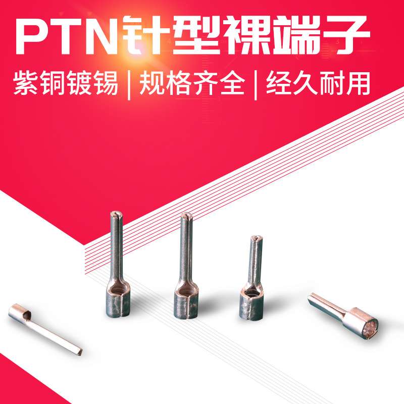 针形接线鼻子PTN2-10插针型冷压铜接线端子PTN2-12 铜线耳PTN2-18