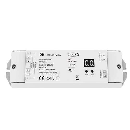 DH 2CH 5A MAX 2x(500-1200)W DALI继电器?于LED灯?炽灯?素灯