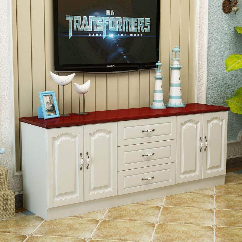 实木电视柜组合简约现代白色储物柜矮柜地柜卧室柜欧式白色款,住宅家具,电视柜,淘宝优惠券,粉丝福利购,淘宝优惠卷