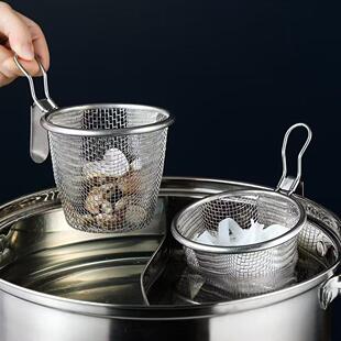 304不锈钢火锅专用漏勺细网家用可挂式捞面勺漏油炸网篮牛肉粉篱
