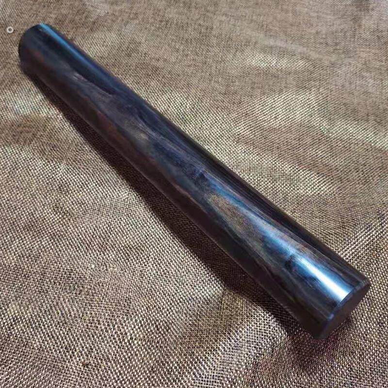 紫光檀圆棒木料黑檀实木杆红木紫檀木棍硬木擀原木手把件红木小料