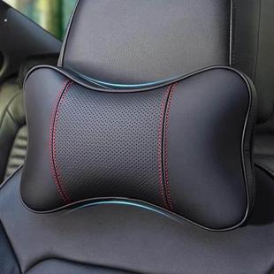 汽车头枕护颈枕一对车载睡枕靠枕车用枕头座椅腰靠垫软皮车内用品