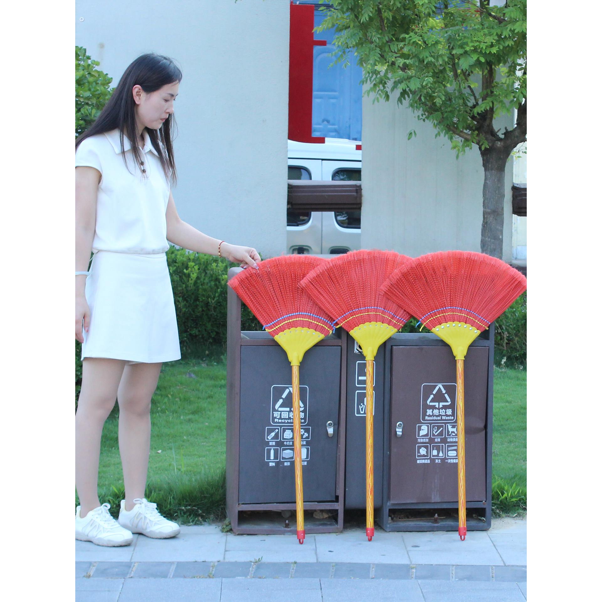 波纹丝扫把家用室外防水塑料笤帚不粘毛发扫帚环卫厂房仓库保洁