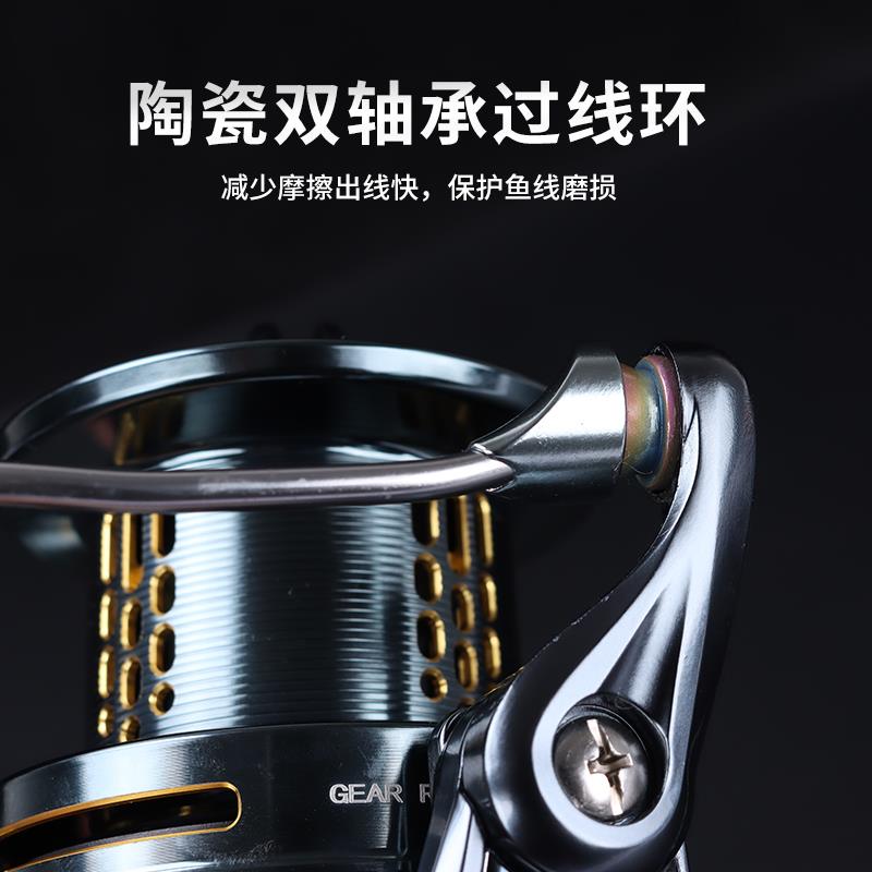 7000锚鱼轮远投轮斜口纺车渔轮缓降鱼轮全金属中线杯6000鱼线轮