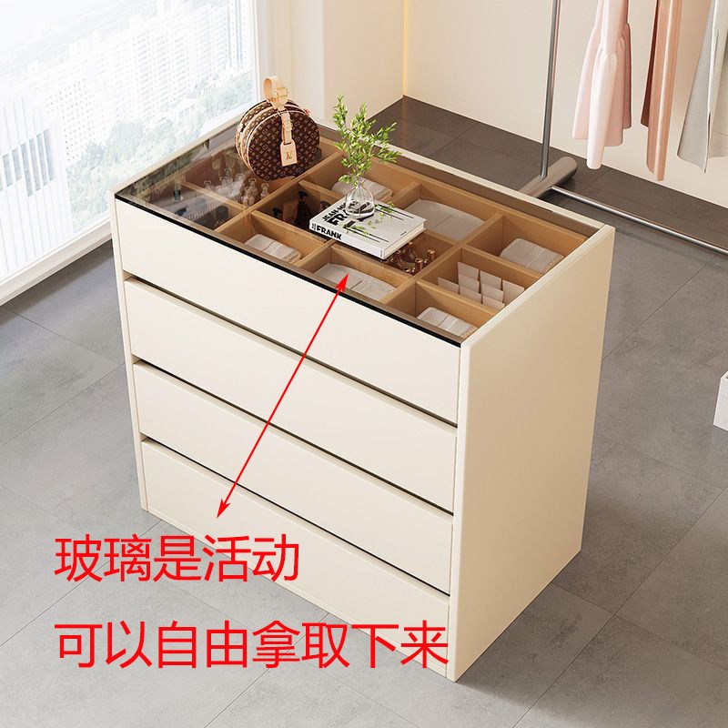 服装店中岛台钢化玻璃展示柜珠宝首饰中岛流水展示台小型店铺多层