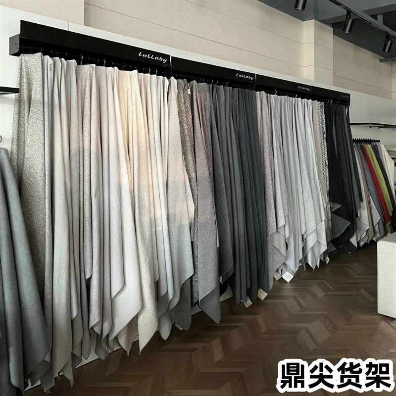 家纺布料样品展示架皮革面料样板陈列架子家纺店展架样布料吊卡架图片