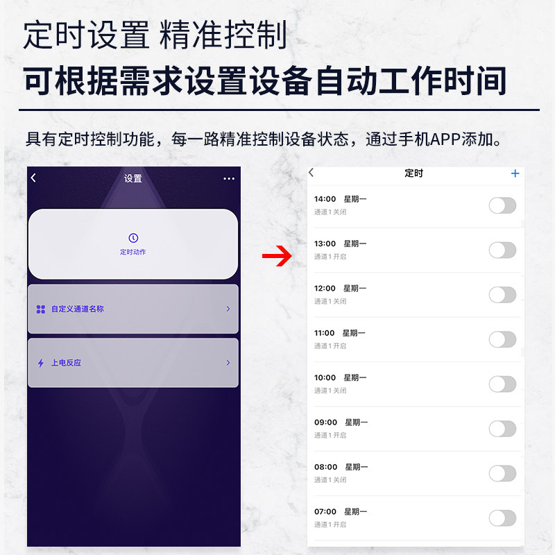 手机app四路遥控开关远程无线gprs控制智能220V380伏水泵灯定时器