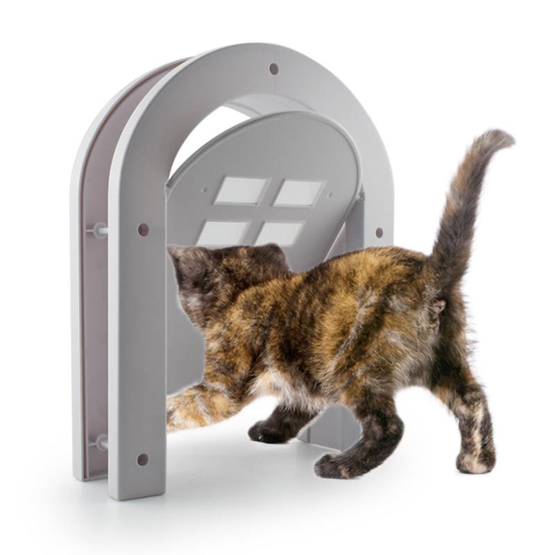 拱形宠物门洞泰迪小狗适用黑色塑胶门 小猫安全出入口门栏设计