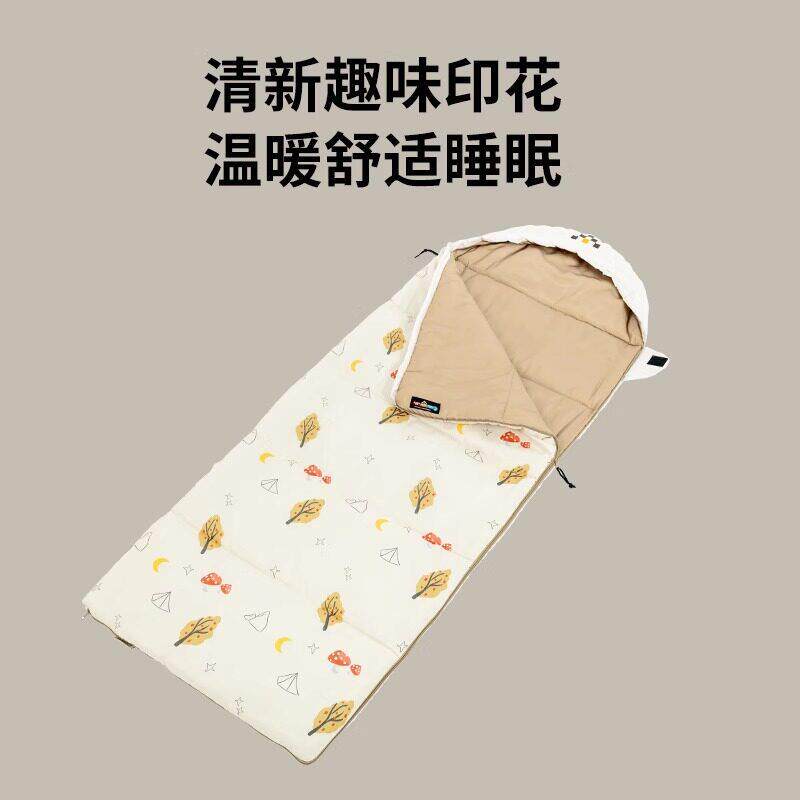 LUINGBOX露营盒子儿童睡袋春秋夏季宝宝睡袋薄款防踢被睡袍夏天