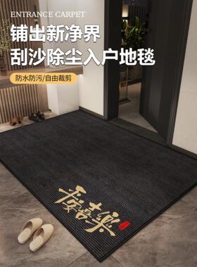 入户门地垫高级感2025新款进门灰色门口防滑耐脏地毯免打理蹭脚垫