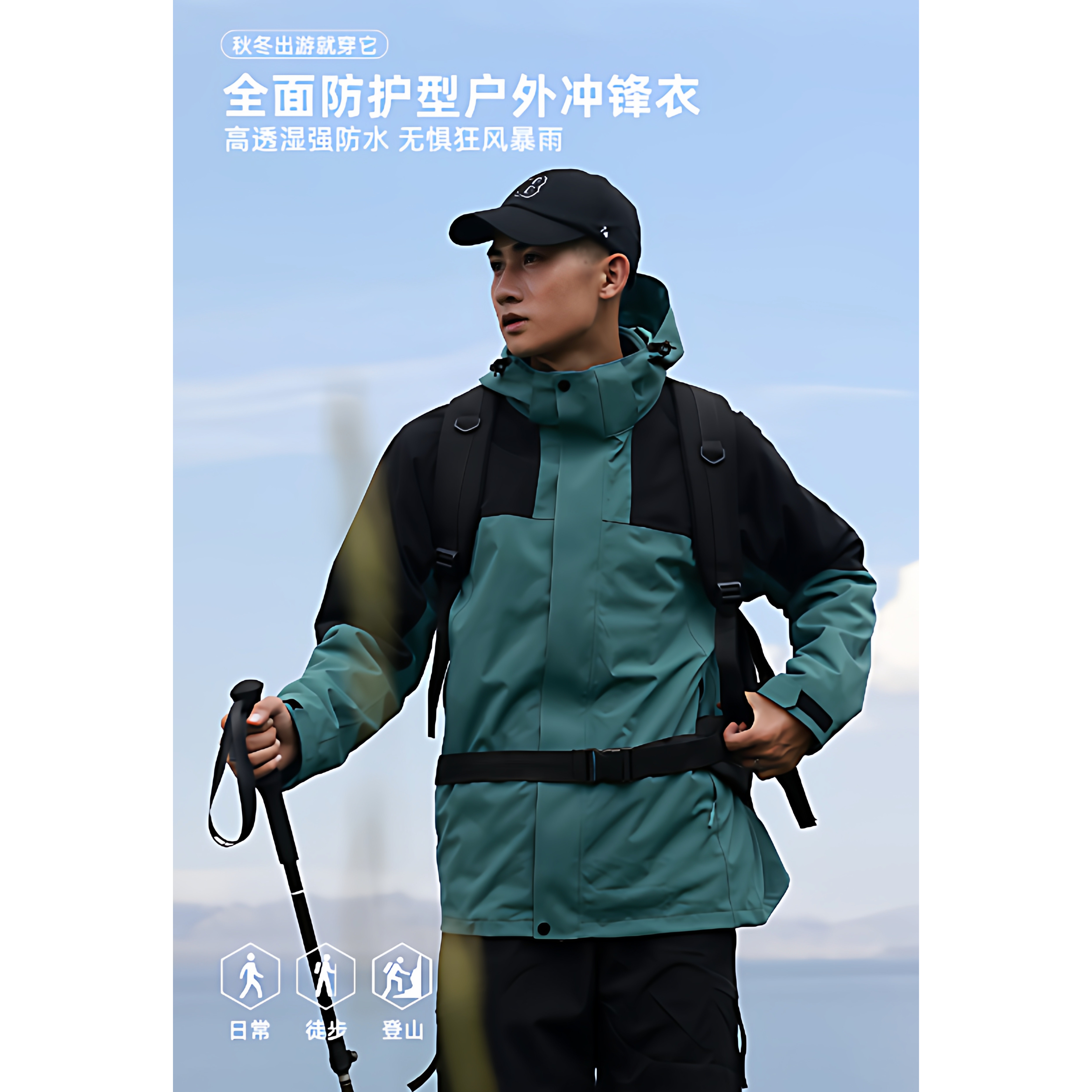 24998软壳冲锋衣防泼水透气保暖