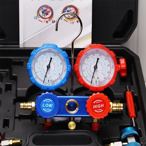 汽车空调410 R134a r22a r410a冷媒双表雪种加氟工具套装压力双表