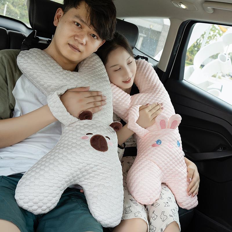 汽车午睡抱枕车内睡觉护颈枕车载腰靠垫背缓解疲劳大号抱枕可拆洗
