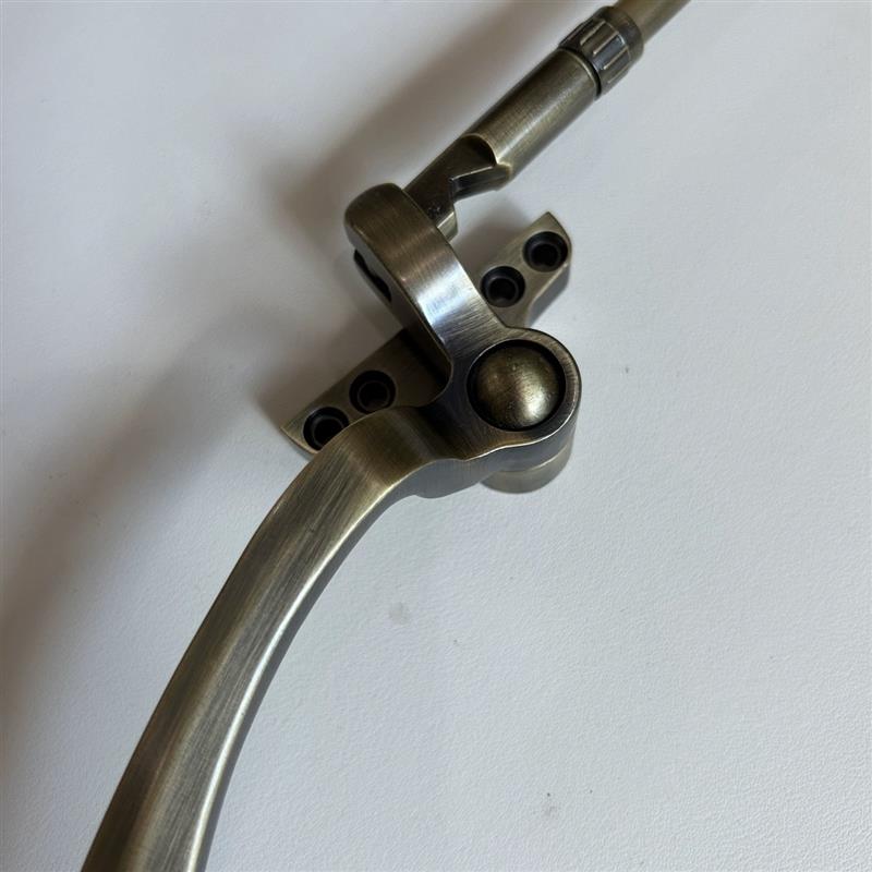 老式钢窗执手拉手联动把手仿古铜窗把手老洋房风撑 撑挡 门窗配件