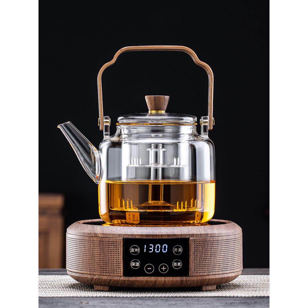 高硼硅玻璃茶壶耐热玻璃提梁壶水煮专用电单个加厚英式烧水壶