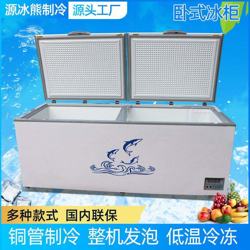 商用冰柜大容量厨房肉类冷藏冷冻柜家用卧式冰箱雪糕柜冰柜