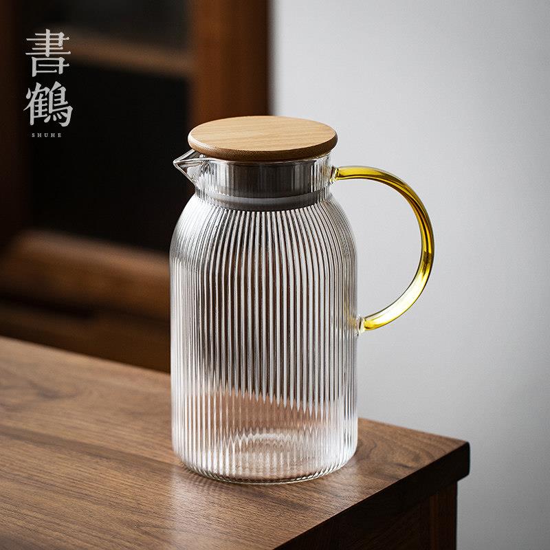 冷水壶玻璃耐高温家用大容量凉水杯套装耐热防爆泡茶壶凉水壶夏天