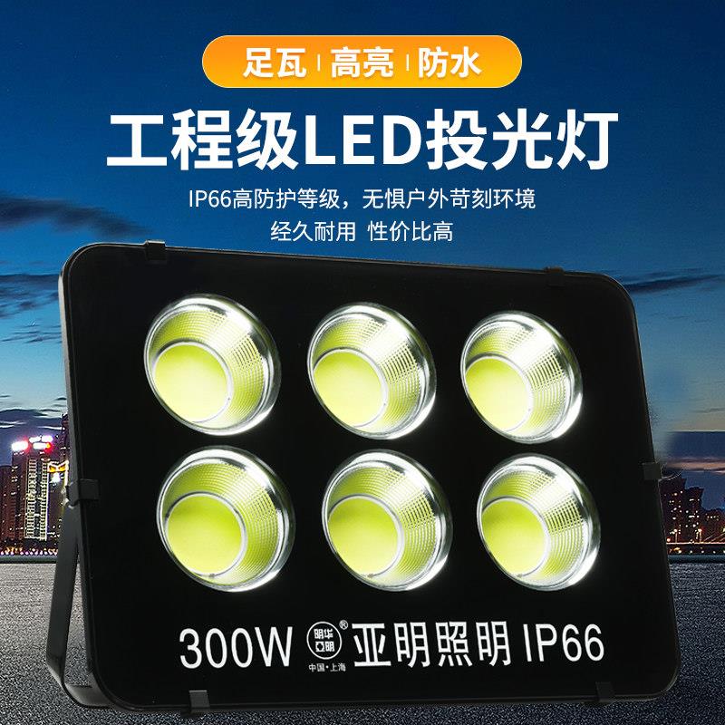 亚明led低压投光灯防水12V24V36V交直流探照灯船用夜市摆摊照明灯