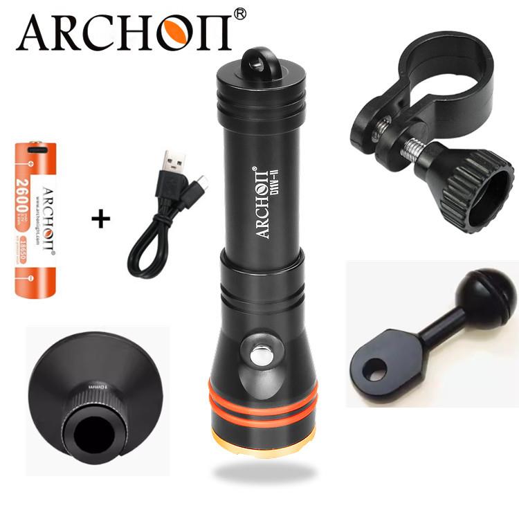 ARCHON奥瞳D11V-II 潜水摄影潜水补光手电筒 微距灯 带束光筒