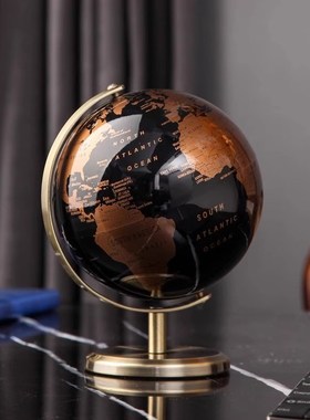 地球仪桌面摆件家居客厅电视柜酒柜书房装饰品高档办公室工艺品
