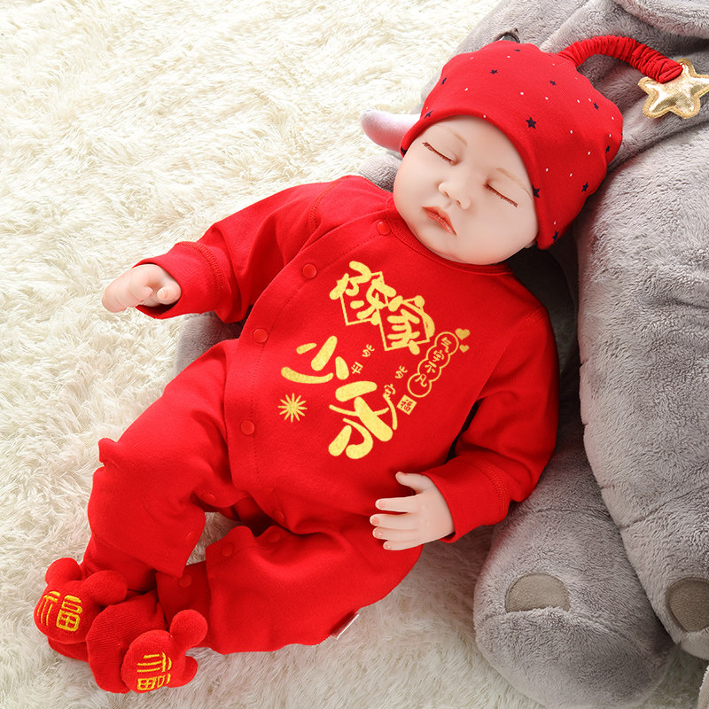 虎年新生婴儿满月服男孩姓氏定制百天宴女宝宝周岁宴冬季礼服套装
