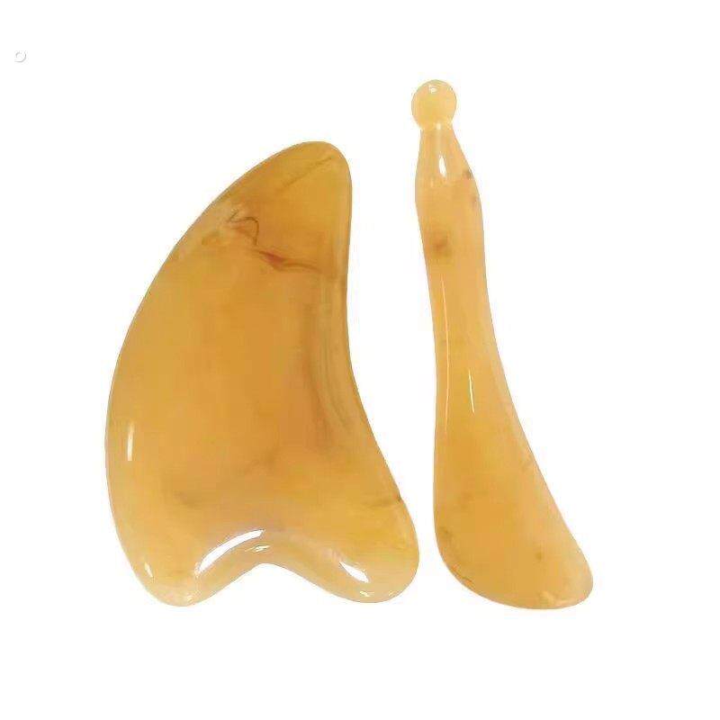 刮痧板面部美容脸部拨筋棒刮脸专用工具眼部点穴棒树脂头疗按摩器