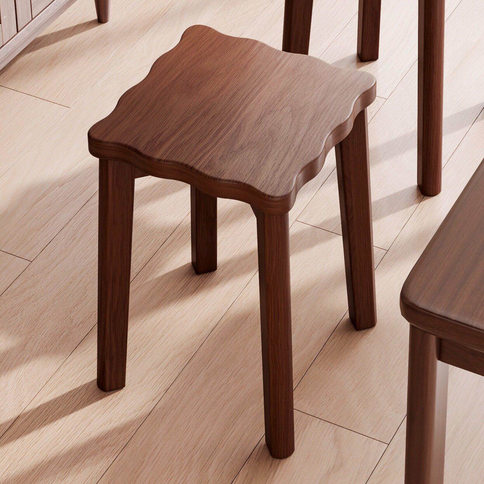 实木凳子加厚家用高板凳结实耐用新款客厅备用方凳可叠放餐桌椅子