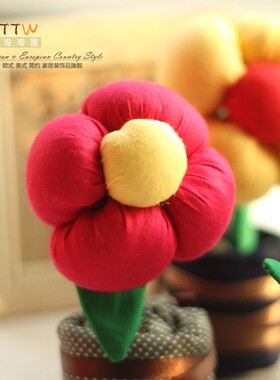 纯手工布艺环保绿叶竹炭花朵 除甲醛装饰两用 净化空气家居