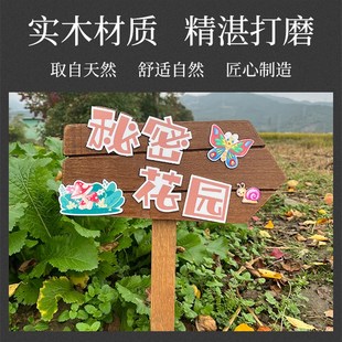 定制植树节挂牌学校幼儿园花草介绍认养植物吊牌立式防腐木提示牌