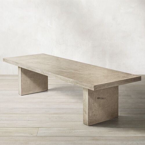 北欧轻奢水泥餐桌 设计师 工业风家用复古饭厅酒店会议大长桌定制