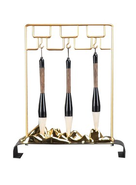 新中式毛笔架摆件创意客厅家居书房禅意办公桌玄关电视柜软装饰品