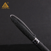 烂笔头钢笔金属杆免费刻字笔学生用磨砂重手感硬笔书法笔0.38mm可