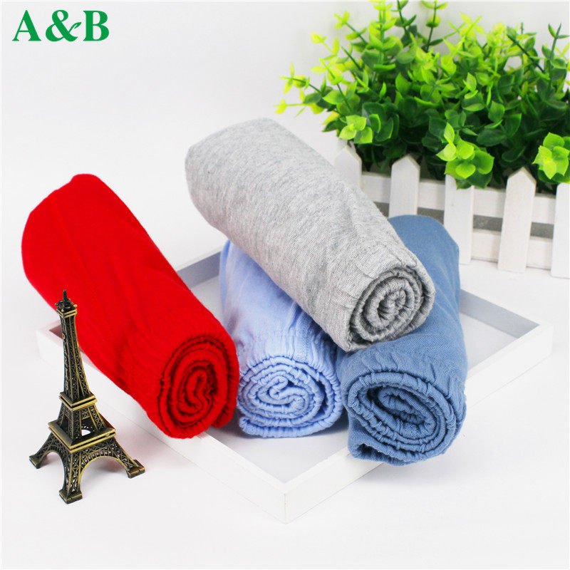 3条AB内裤男纯棉男士平角裤高腰中老年人加大全棉四角内裤头0982