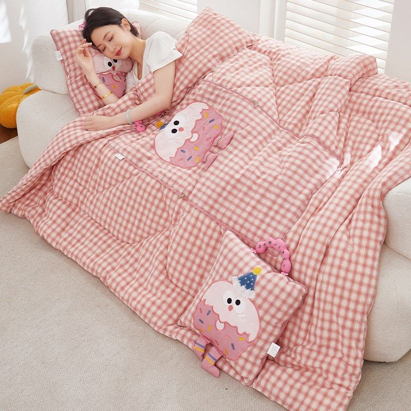 曲奇饼干抱枕被子两用全棉办公室午睡毯子枕头被二合一车载靠枕垫,居家布艺,抱枕被,淘宝优惠券,粉丝福利购,淘宝优惠卷