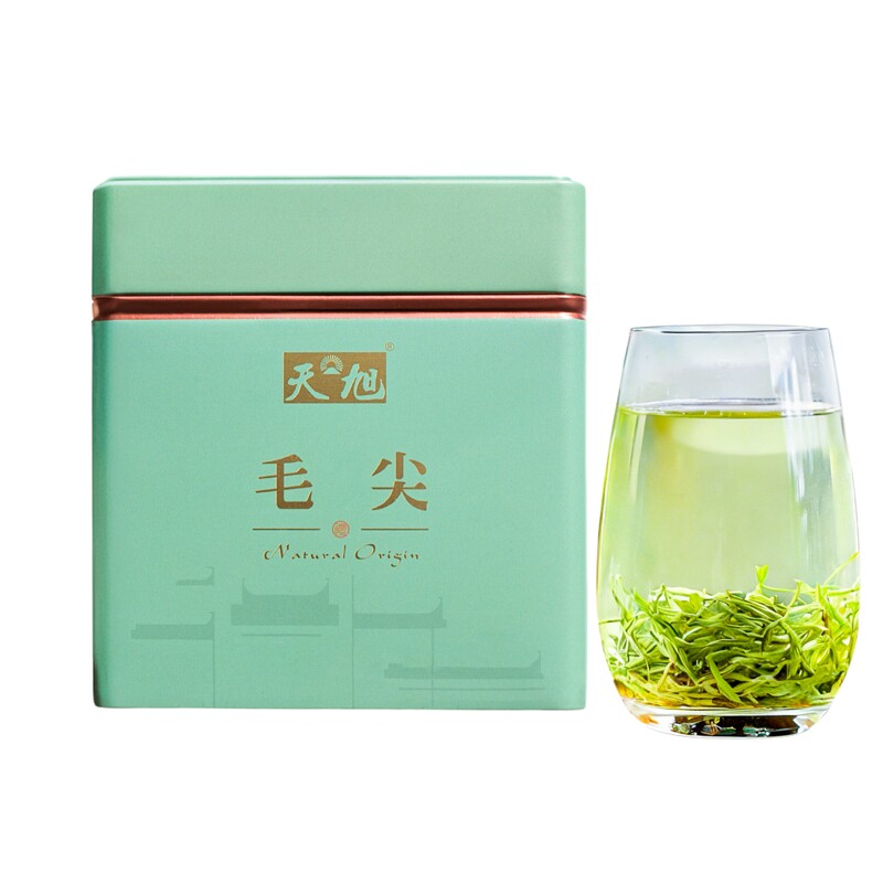 天旭毛尖茶绿茶叶2026年新茶嫩芽鲜叶口粮茶明前罐装信阳250g半斤
